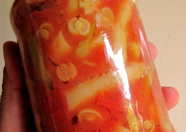 Fotografia przedstawiająca Fasolka szparagowa w pomidorach