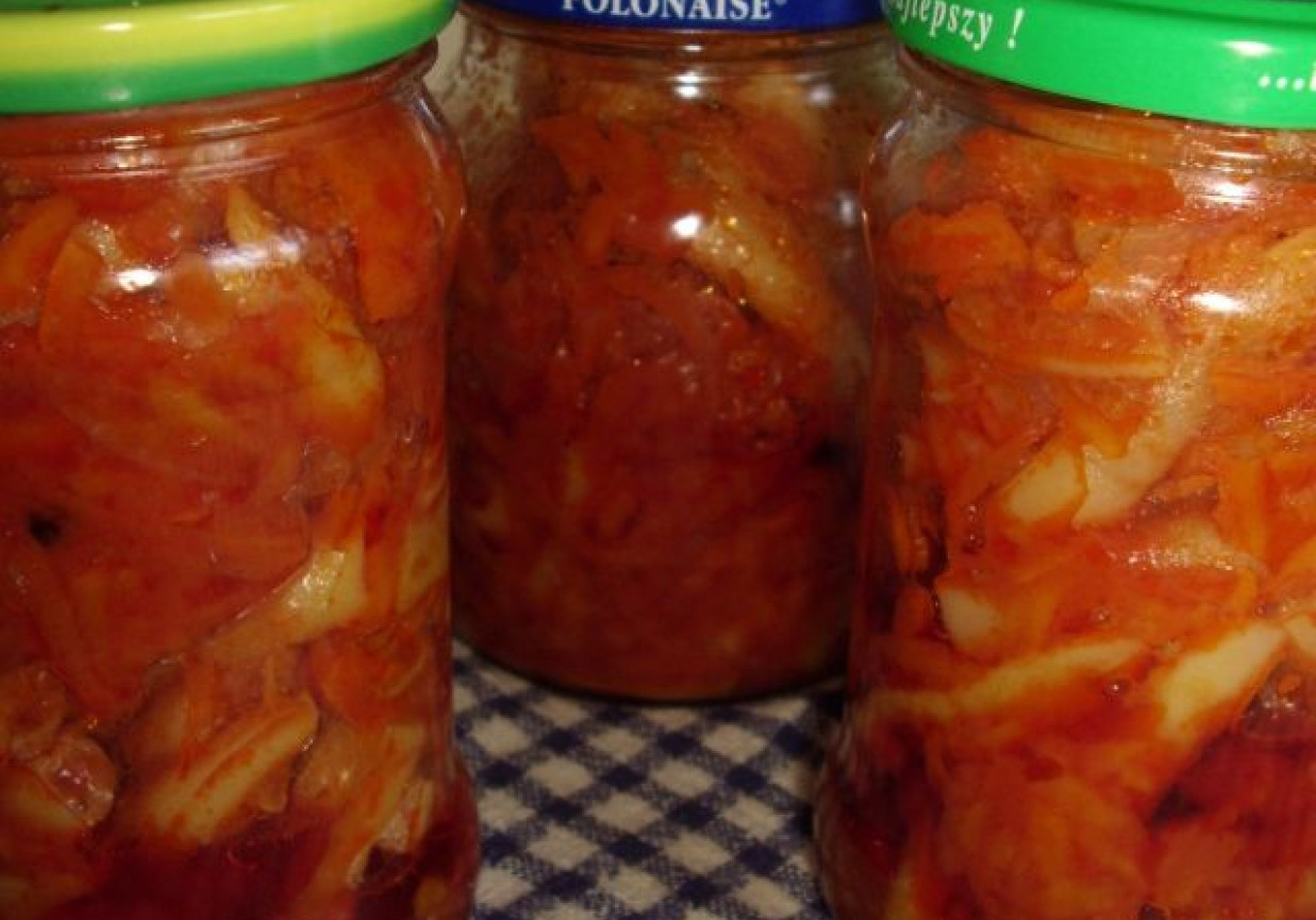 Fasolka szparagowa w sosie pomidorowym do słoika foto