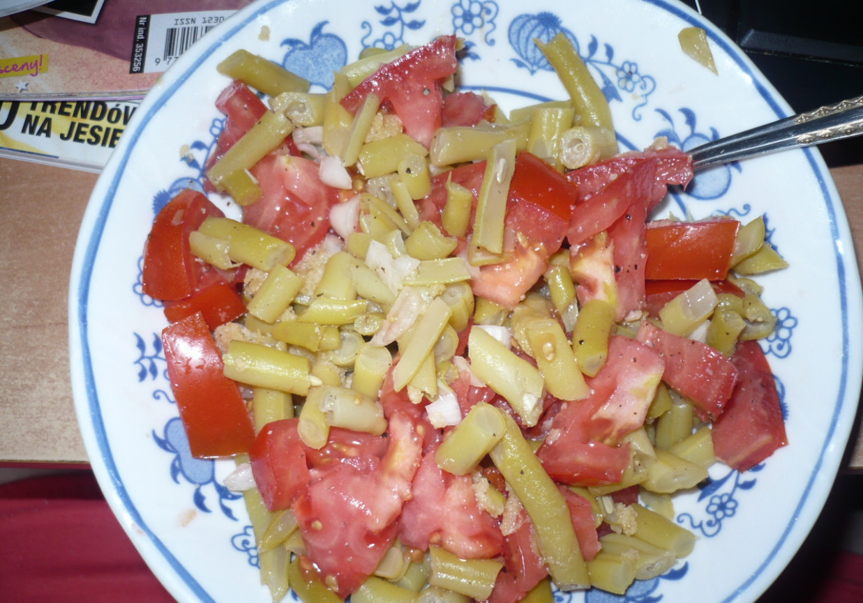 Fasolka szparagowa z pomidorem foto