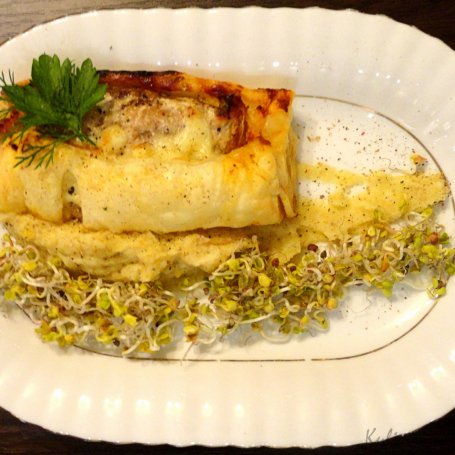 Krok 3 - Filet makreli z mozzarellą w cieście francuskim foto