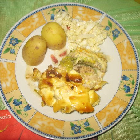 Krok 10 - Filet y kurczaka w porach i majonezie foto