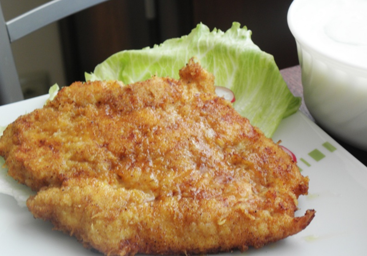 Filet z kurczaka w panierce serowej. foto