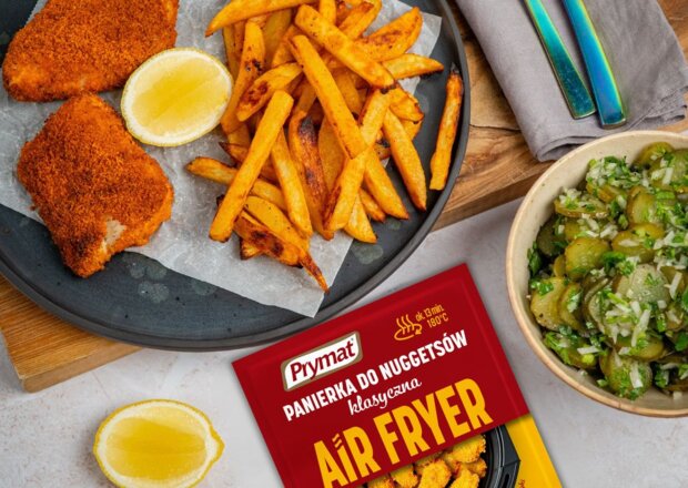 Fotografia przedstawiająca Fish & Chips z air fryera