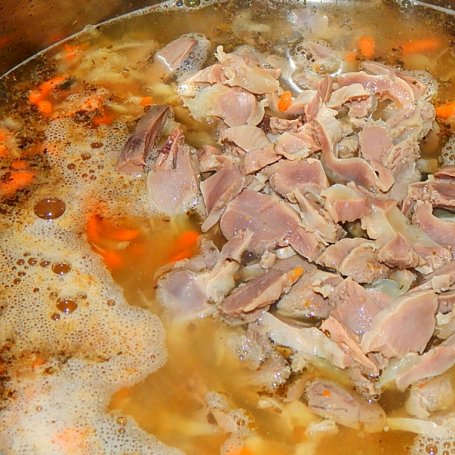 Krok 5 - Flaczki drobiowe z serduszek i żołądków foto