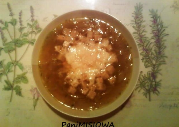 Fotografia przedstawiająca Francuska zupa cebulowa - na szybko ;-)