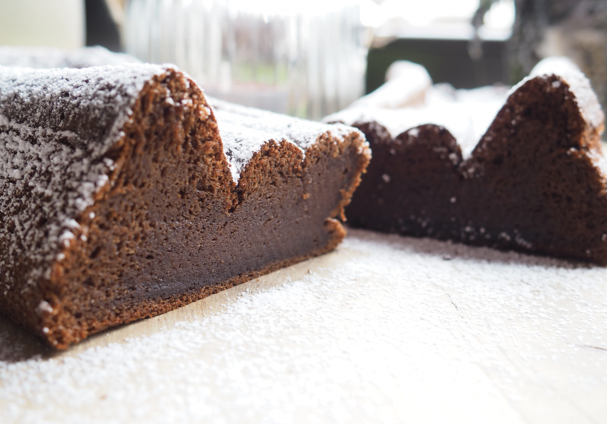 Francuskie ciasto czekoladowe foto