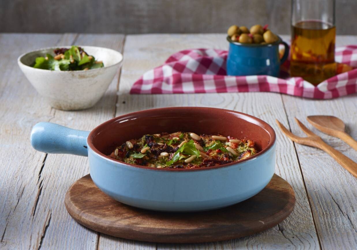 Fritata z cukinią i serem feta foto