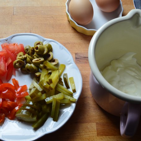 Krok 3 - fritatta z szynka i warzywami foto