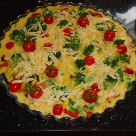 Krok 4 - Frittata z brokułem, cukinią i grillowanymi warzywami foto