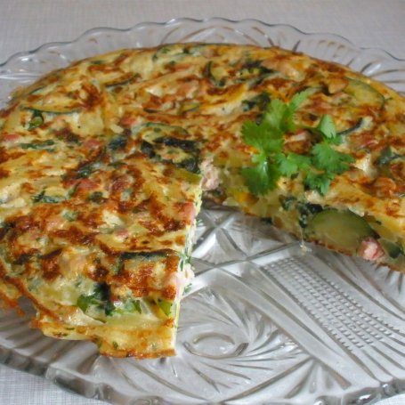 Krok 7 - Frittata z cukinią i boczkiem foto