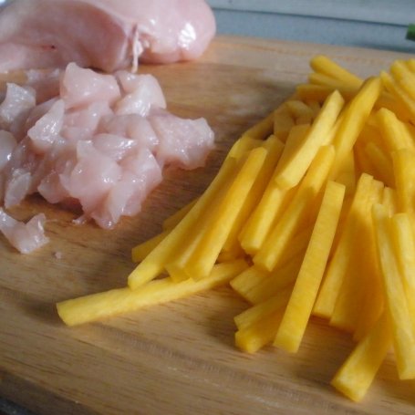 Krok 1 - Frittata z dynią i kurczakiem foto