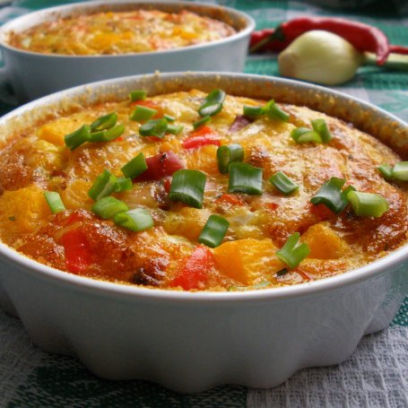 Krok 5 - Frittata z dynią, szynką i papryką foto