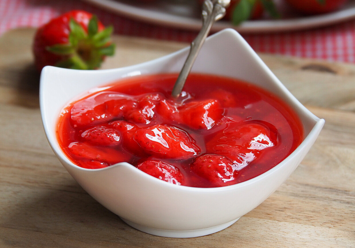 Frużelina truskawkowa bez cukru foto