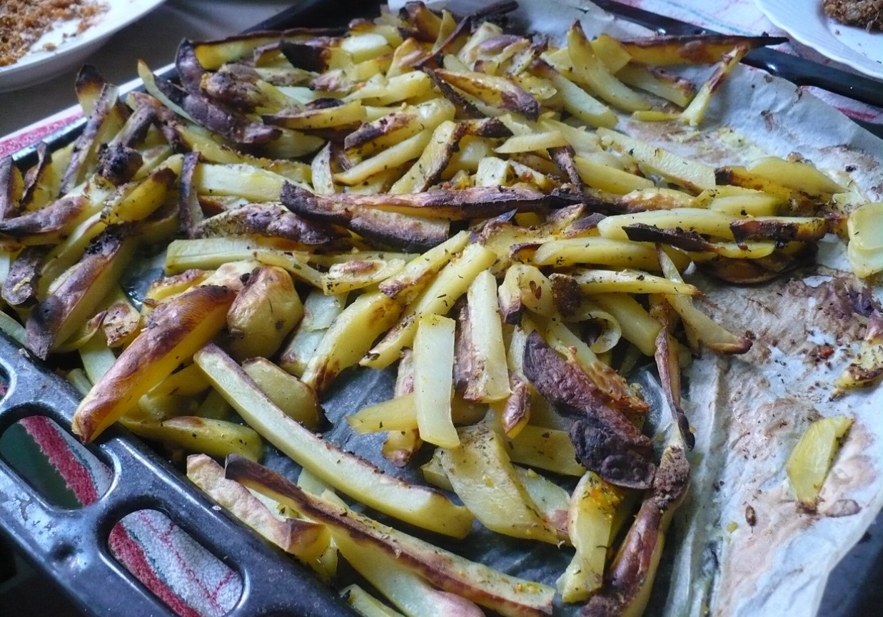 Frytki pieczone bez tłuszczu foto