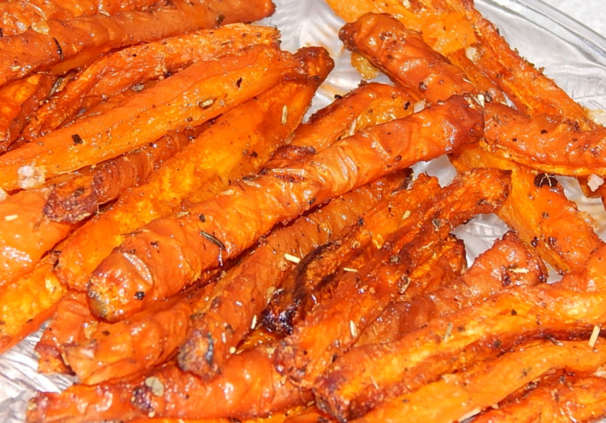 Frytki z marchewki - pieczone foto