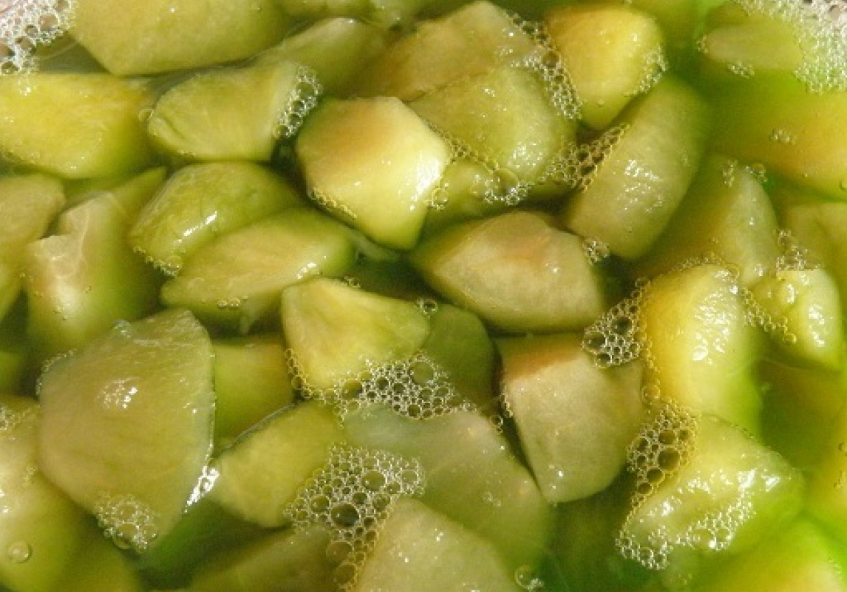 Galaretka marzankowa z jabłkami, gruszkami i limonką - dietetyczna foto