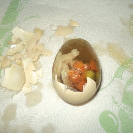 Krok 6 - Galaretka warzywno mięsna w jajkach  foto