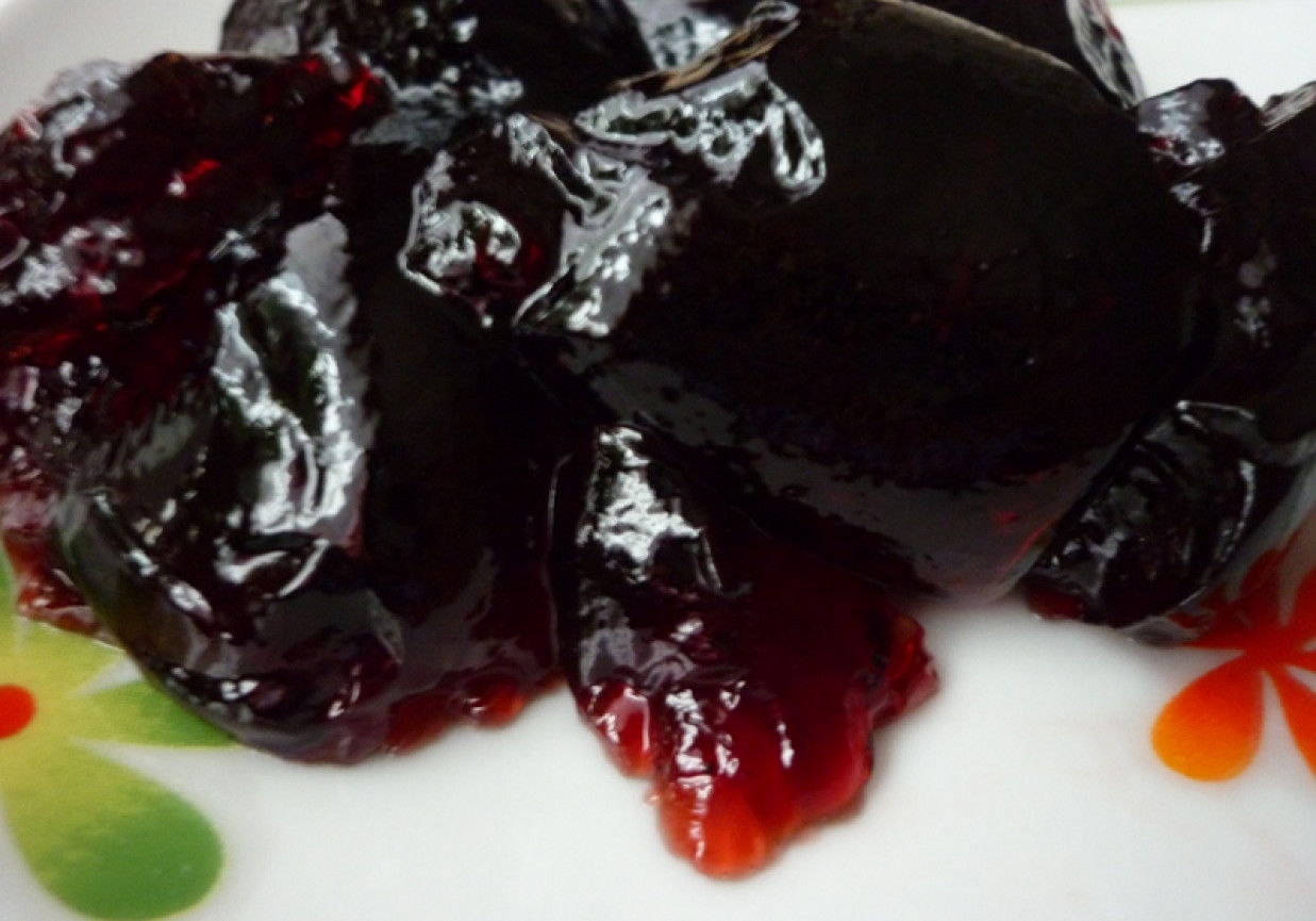 Galaretka z czarnych porzeczek foto