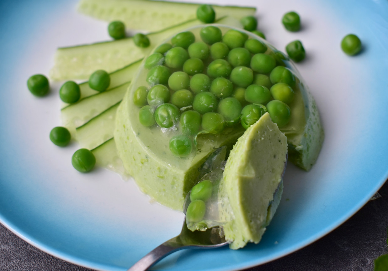 galaretka z groszku i mięty foto