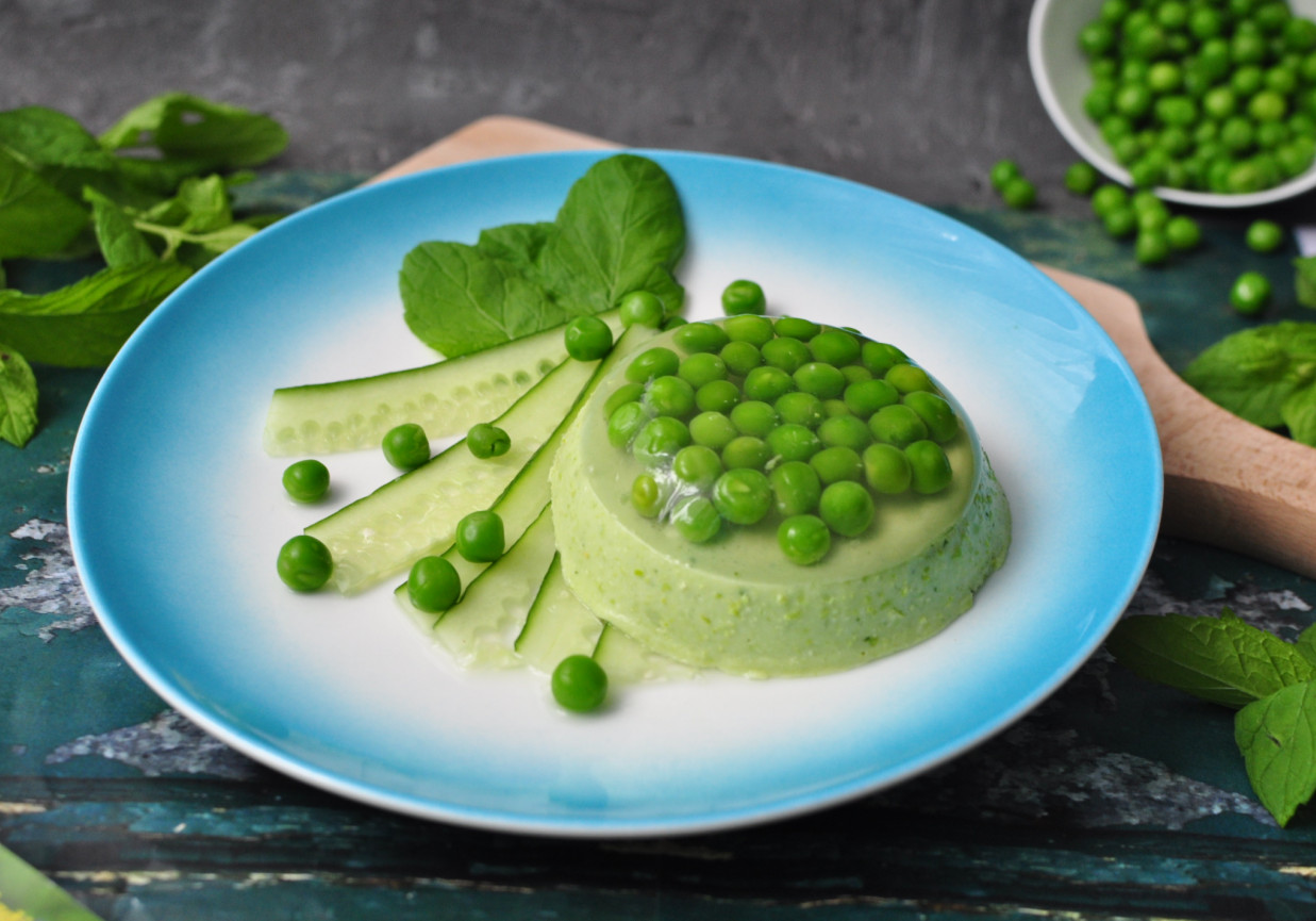 galaretka z groszku i mięty foto