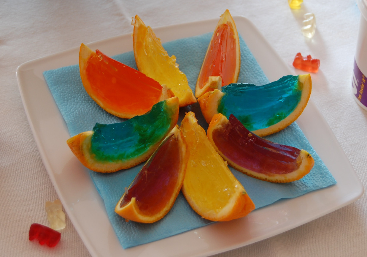 Galaretki w pomarańczach foto