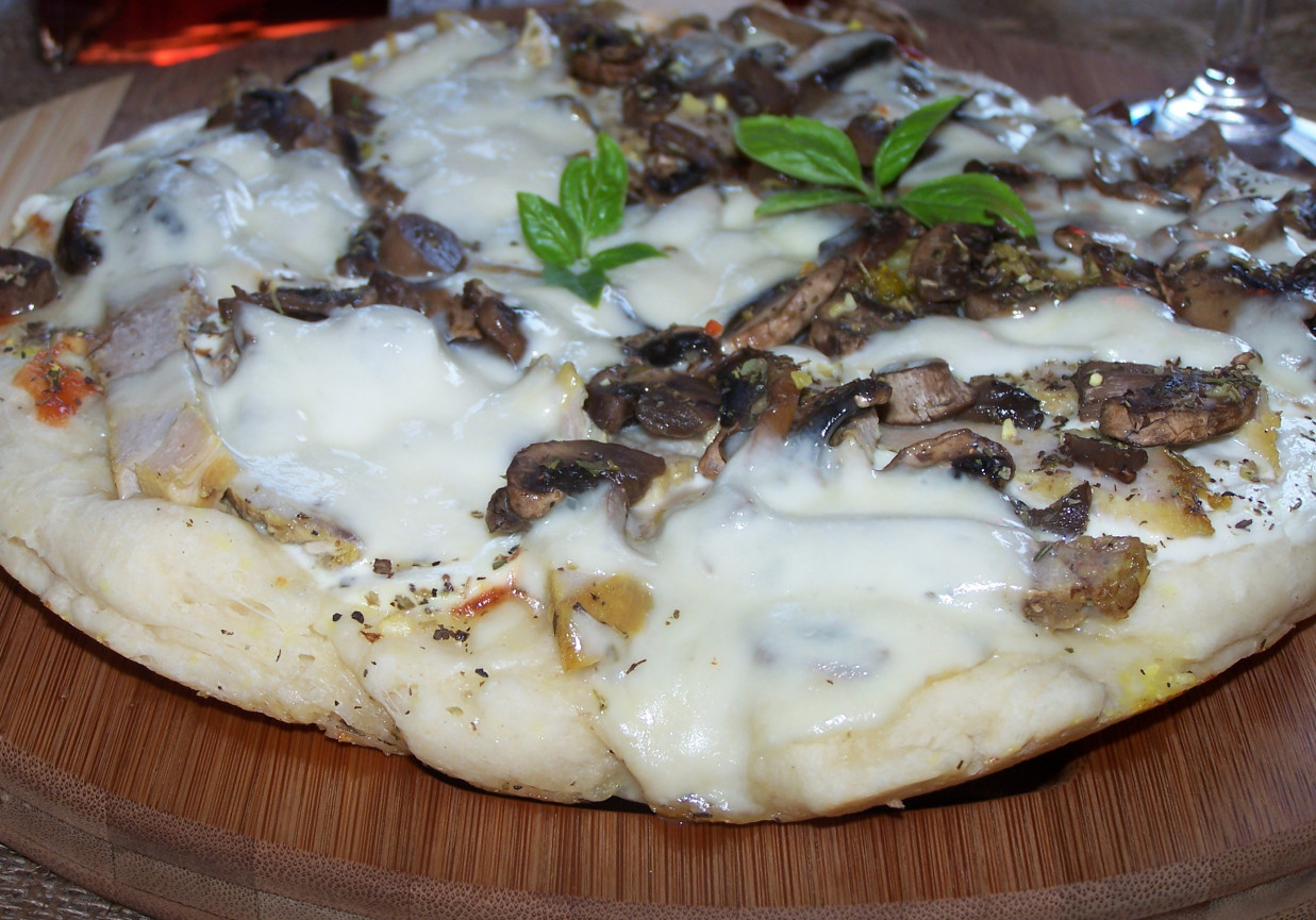 Gdy zostanie trochę pieczeni, czyli pizza z mięsem i dwoma serami :) foto