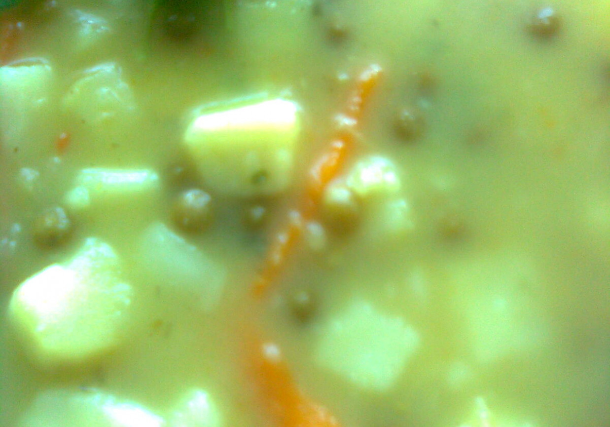 Gęsta zupa z groszkiem foto