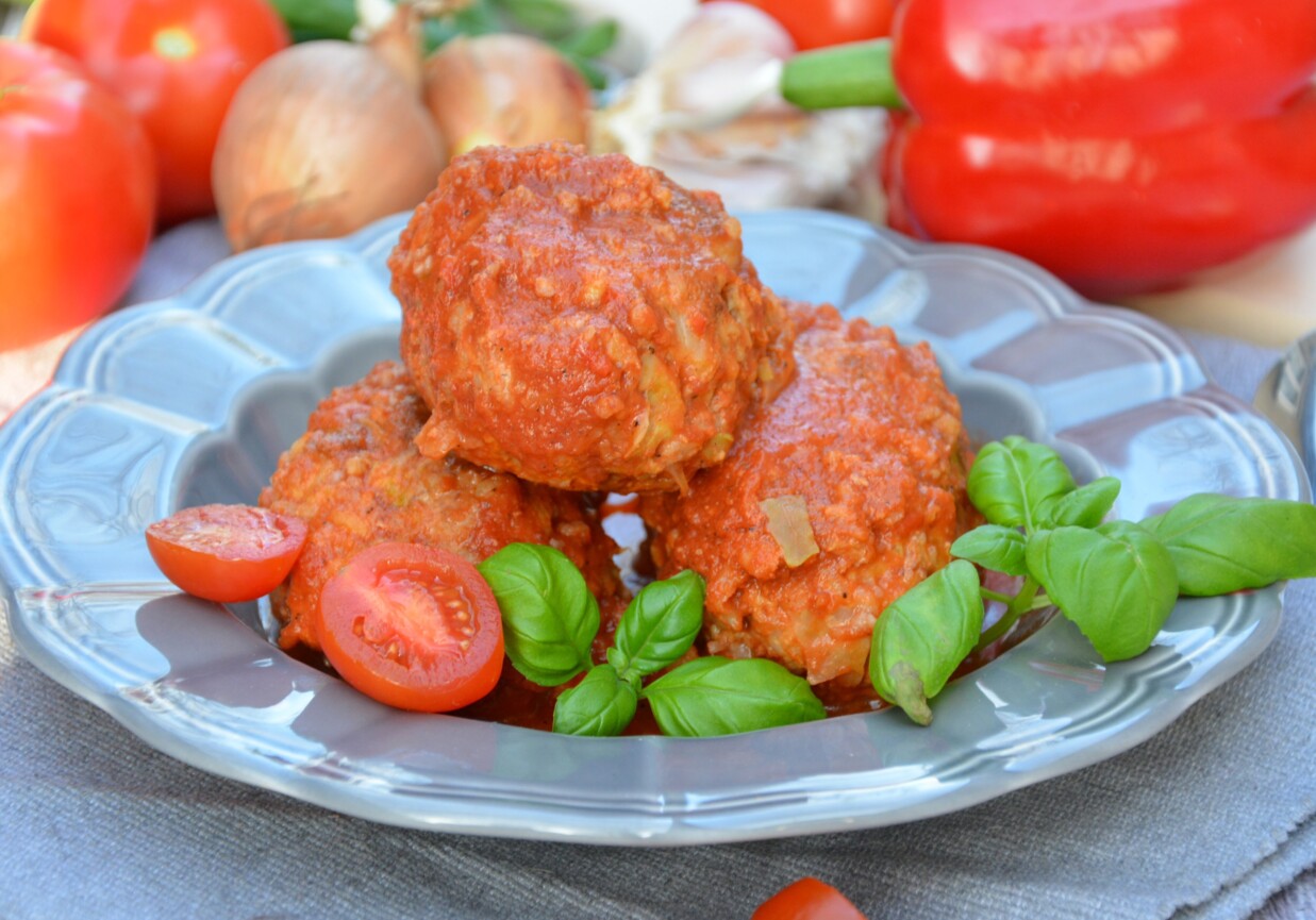 Gołąbki bez zawijania w sosie pomidorowo-paprykowym foto
