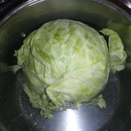 Krok 1 - Gołąbki z młodej kapusty z mięsem i pieczarrkami. foto