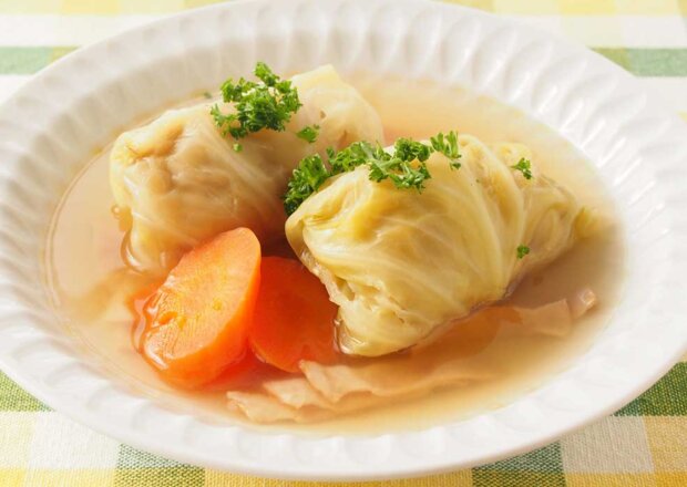 Fotografia przedstawiająca Gołąbki z tartych ziemniaków