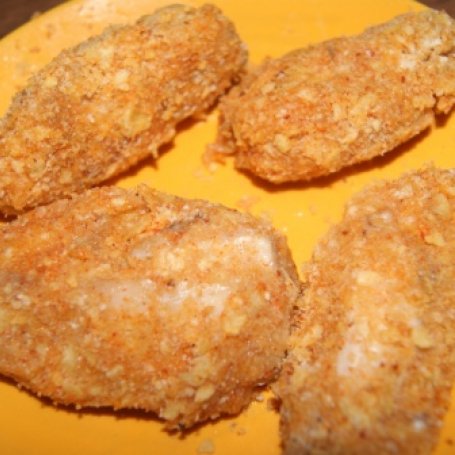 Krok 5 - Gotowane kawałki kurczaka w ognistej panierce foto