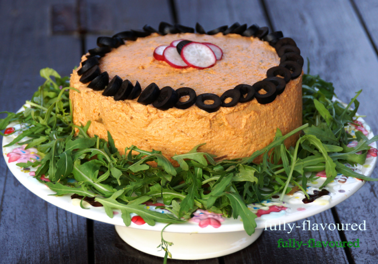 Green-orange cake - maślankowy tort serowo-batatowy z warzywami foto