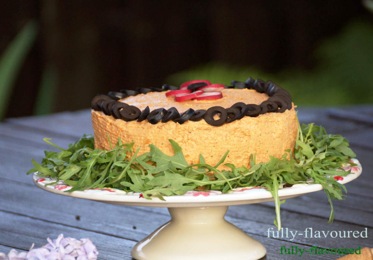 Green-orange cake - maślankowy tort serowo-batatowy z warzywami foto