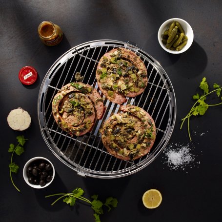 Krok 4 - Grillowana kiełbasa z pieca z tapenade z czarnych oliwek i suszonych pomidorów foto