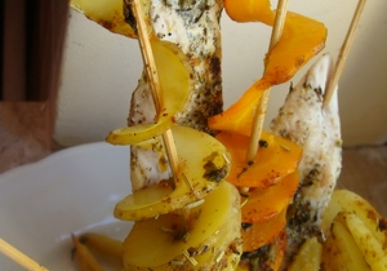 Grillowane ślimaczki warzywno- mięsne foto