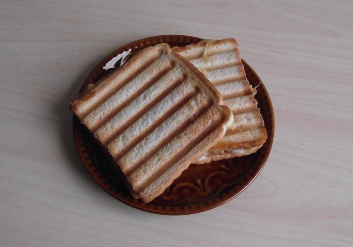 Grillowane tosty z dodatkiem kiszonego ogórka foto