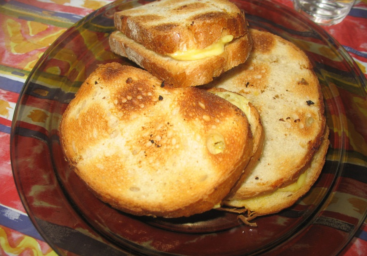 Grillowany chleb z serem foto