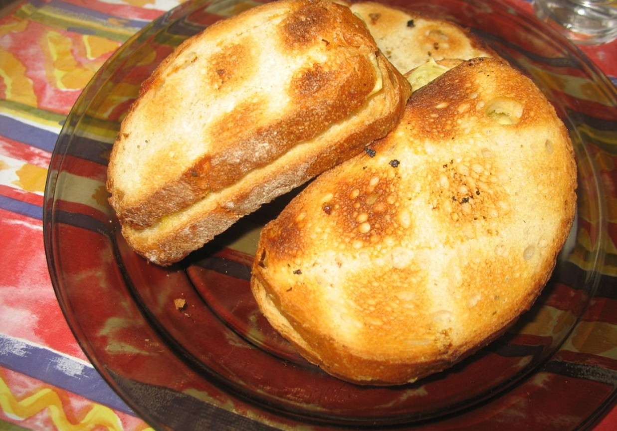 Grillowany chleb z serem foto