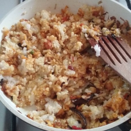 Krok 4 - Grillowany indyk z ryżem curry i warzywami foto
