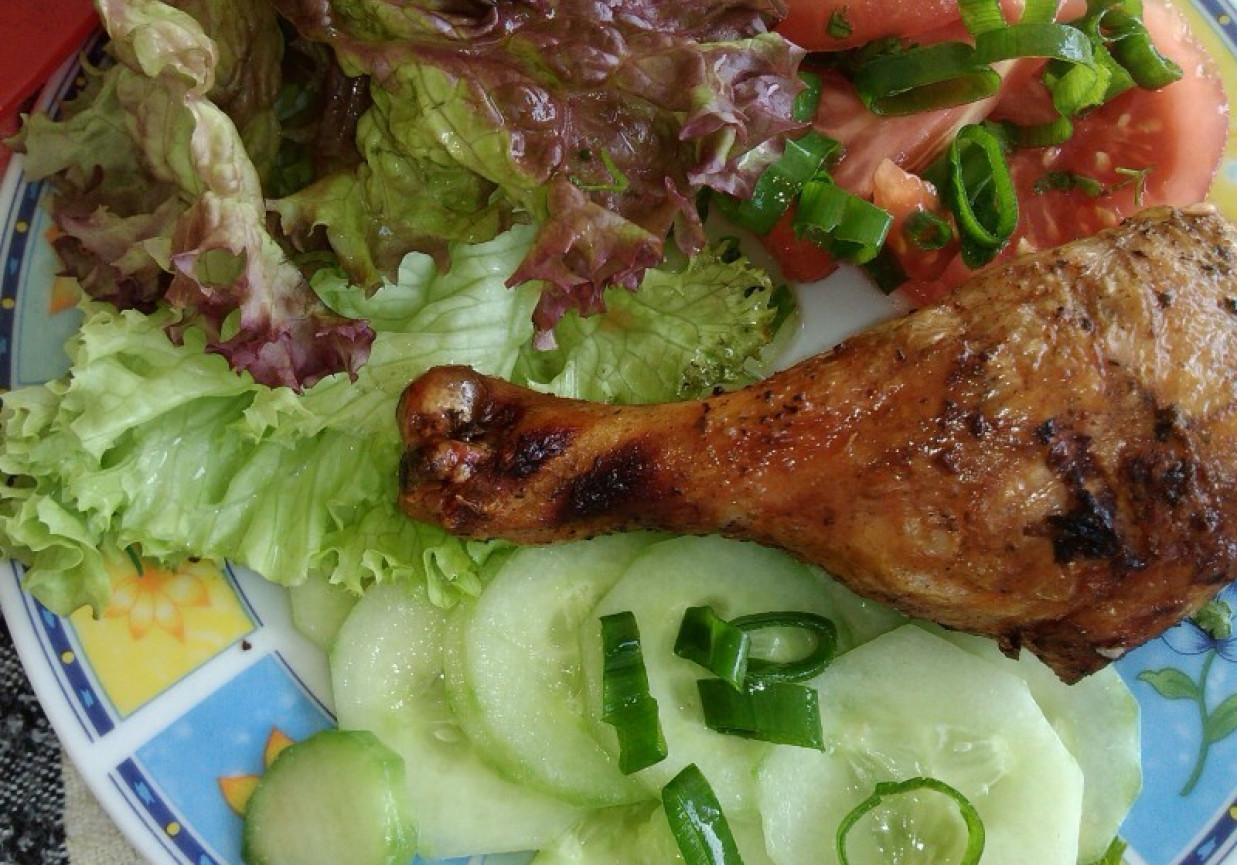 Grillowany kurczak z warzywami foto