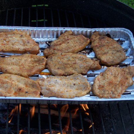 Krok 4 - Grillowany schab z serem podany na pieczarkach, czyli prosty przepis na niedzielny obiad :) foto