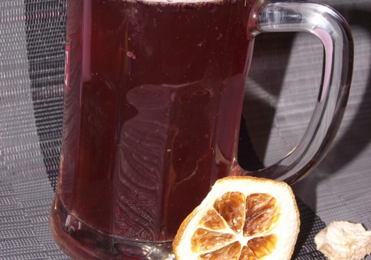 Grzane piwo z pomarańczą foto