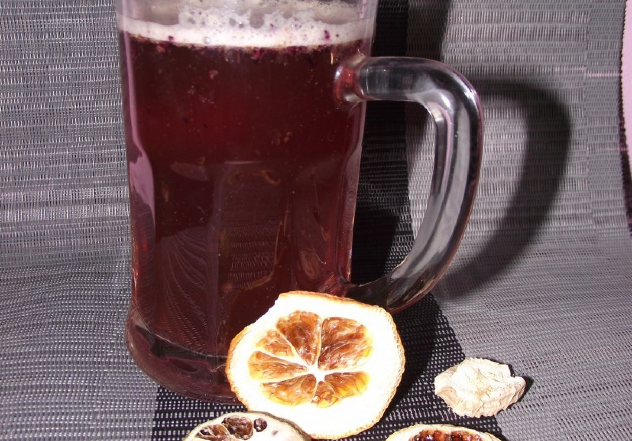 Grzane piwo z pomarańczą foto