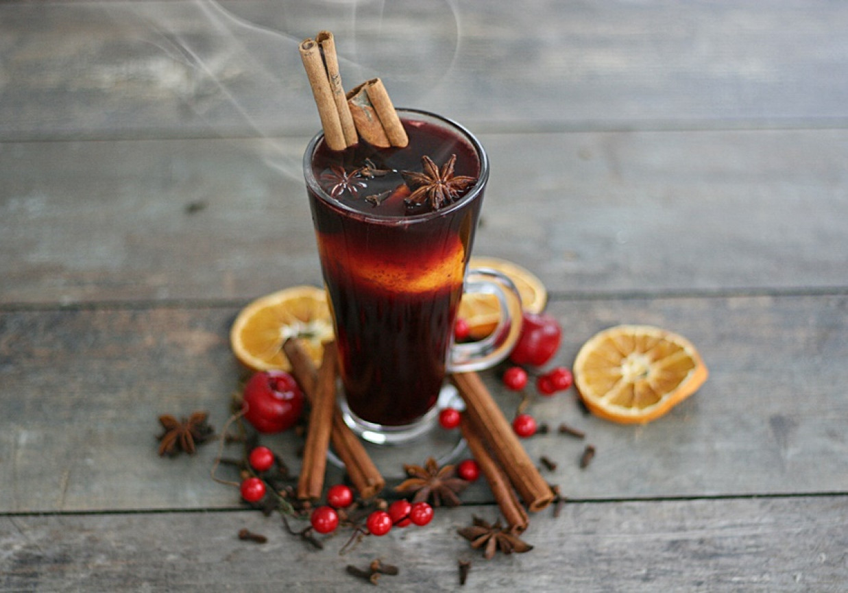 Grzane wino z miodem foto