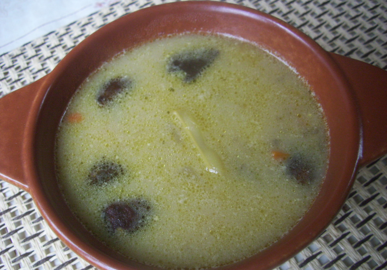 Grzybowa zupa z fasolką foto