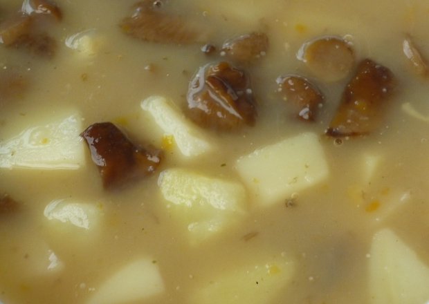 Fotografia przedstawiająca Grzybowa zupa z ziemniakami