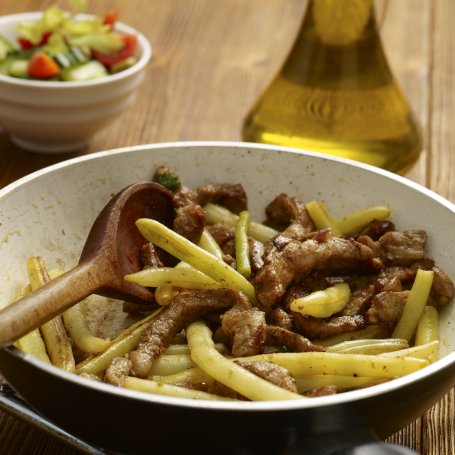 Krok 4 - Gyros z fasolką szparagową i cebulą foto