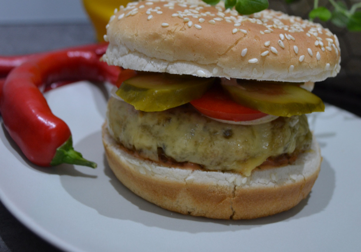 hamburger boczniakowy foto