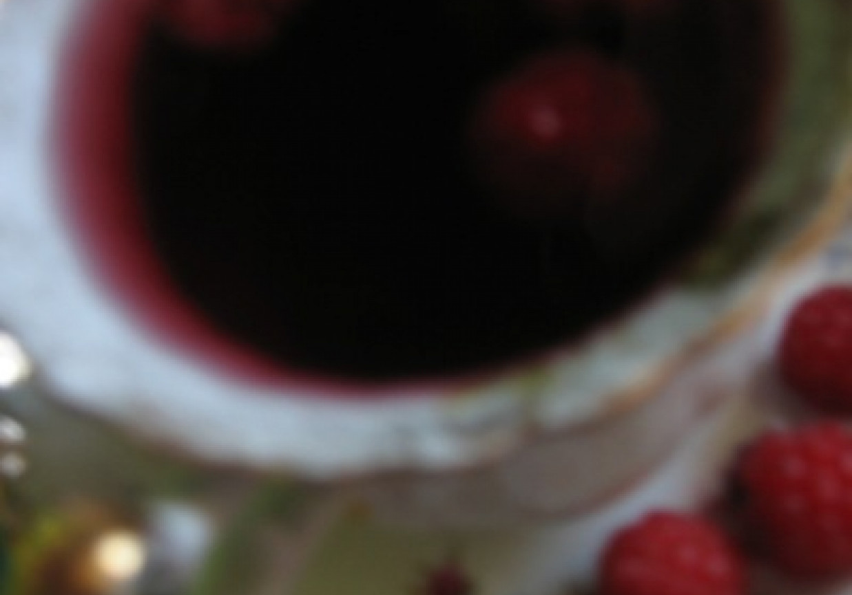 Herbata malinowa z cukrem foto