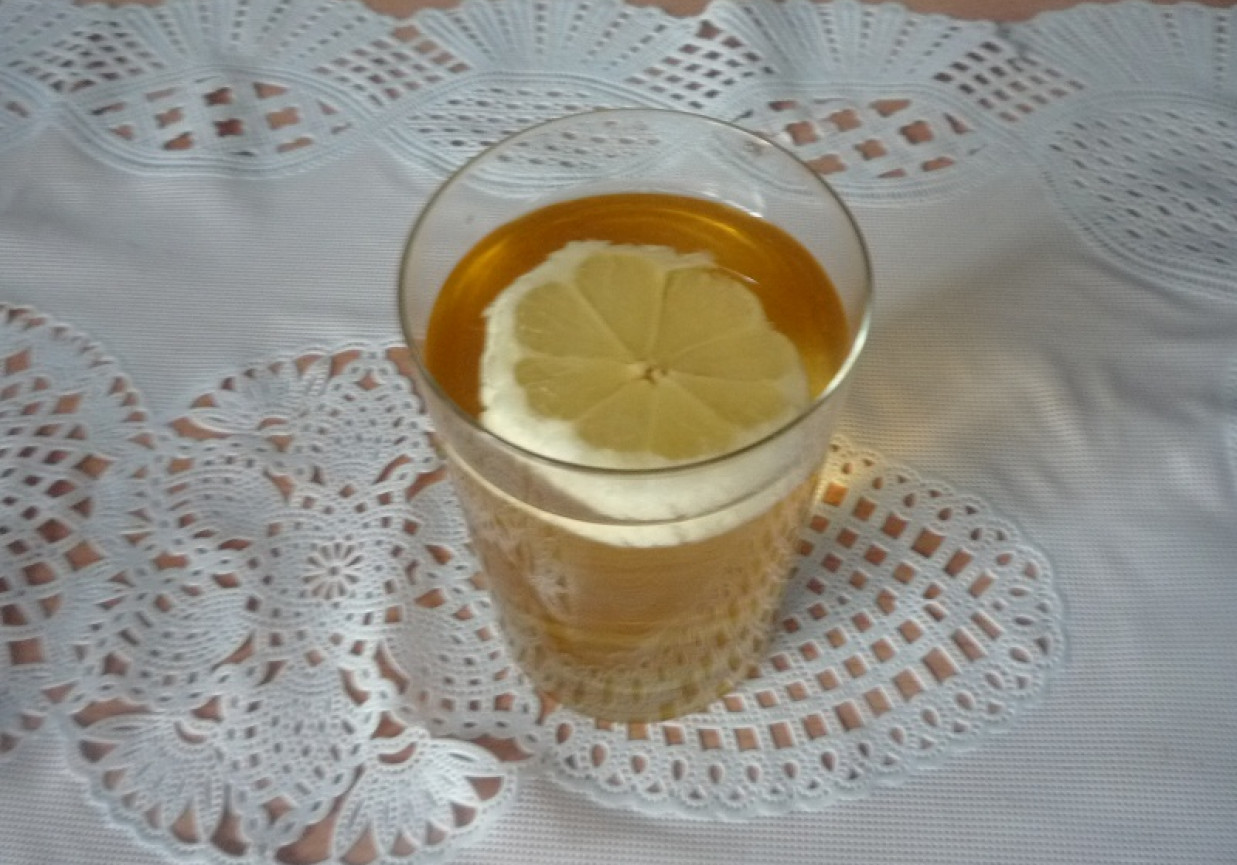 Herbata z miodem i spirytusem foto